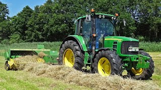 Pressing Small Hay Bales  John Deere 6430 amp 456A  Schimmel Overberg  2020 [upl. by Olbap403]