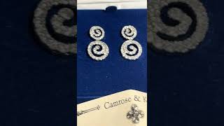 Camrose amp Kross JBK Jacqueline Kennedy Ornate Dangle Crystal Earrings New [upl. by Dlareme896]