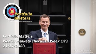 Weekly markets checklist Week 139 24th November 2023 [upl. by Pyle31]