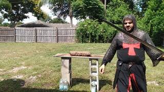 Honshu Broadsword functional test review cutthrust part 2United CutleryHonshu [upl. by Enrichetta]