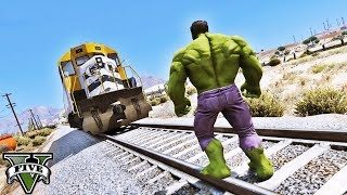 HULK vs TREM  GTA V  IR GAMES [upl. by Reginauld]