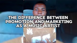 The difference between promotion and marketing as an independent Artist [upl. by Delanie]