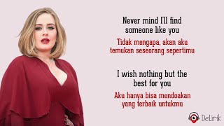 Someone Like You  Adele Lirik Lagu Terjemahan [upl. by Arlan]