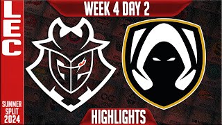 G2 vs TH Highlights  LEC W4D2 Summer 2024  G2 Esports vs Team Heretics Week 4 Day 2 [upl. by Nnylecyoj]