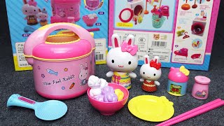 Pink Rabbit Rice Steamer Playset  Satisfying with Unboxing Toys Collection ASMR no music [upl. by Arinaj]