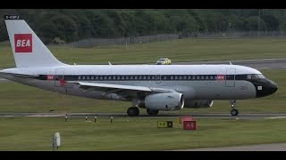 A319 GEUPJ British Airways retro BEA scheme arriving and departing Edinburgh Airport 19th June 2024 [upl. by Aney26]