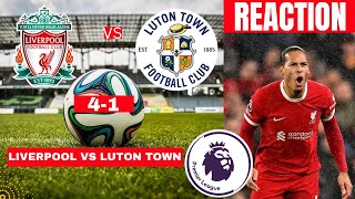 Liverpool vs Luton Town 41 Live Stream Premier League Football EPL Match Score reaction Highlights [upl. by Dorette]