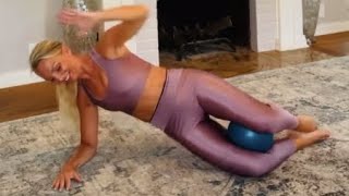 Super Shiny Spandex Creamy Leggings  Indoor Workout [upl. by Swehttam]