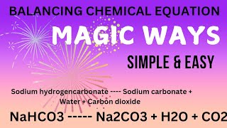 How to BALANCE NaHCO3  Na2CO3  H2O  CO2 by Hit amp Trial Method balancingchemicalequations [upl. by Rubinstein522]