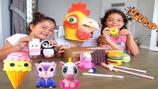 Elif Öykü ve Masala Squishy Dolu Sürpriz Paket Squishy Toys Wall Collection  Family Fun Games [upl. by Carbrey]