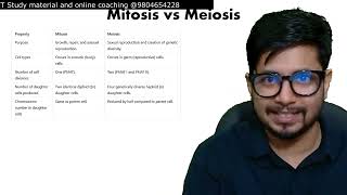 Mitosis vs meiosis [upl. by Strepphon236]