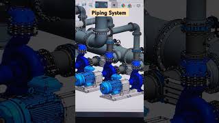 Piping Layout Design In Solidworks solidworks  pipeline  piping  caddrawing  shorts [upl. by Theron]