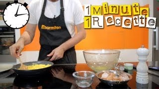 1 Minute 1 Recette  Omelette au fromage [upl. by Florida]