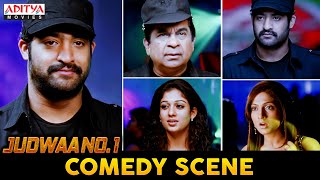 quotJudwaa No 1quot Best Comedy Scenes  Hindi Dubbed Movie  Jr NTR Nayanthara Sheela  Aditya Movies [upl. by Philender]