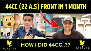 44CC 22 AS Front in 1 Month😱  Forever Living Products  Achievers Club  Geetanshu Chhabra [upl. by Etnuad]