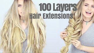 100 Layers of Hair Extensions  KayleyMelissa [upl. by Hux]