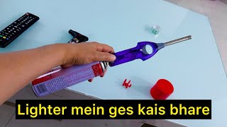 how to refill a lighter at home  lighter me gas se bhare lighter 😱lighter ges viralvideo [upl. by Ahtram]