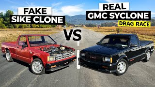 We race Tony Angelos SikeClone with a REAL GMC SYCLONE [upl. by Htehpaj924]