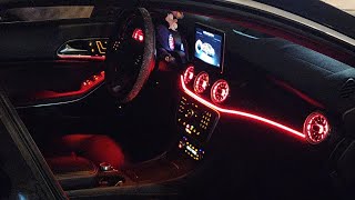 2016 Mercedes CLA250 Ambient lights installation Detailed [upl. by Darlene]