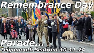 Honoring Remembrance Day Along Teignmouth’s Seafront  101124 [upl. by Nere]