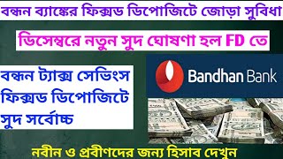 BANDHAN BANK FIXED DEPOSIT INTEREST RATE HIKE from DECEMBER2023BANDHAN BANK TAX SAVING FD15G15H [upl. by Enelie655]