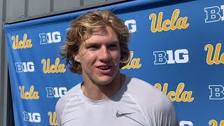 UCLA LB Carson Schwesinger looks ahead to USC rivalry game 1119 [upl. by Haskell]