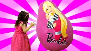 Barbie Life In The Dreamhouse GIANT Surprise Egg Opening  Dolls Princess Toys  Playhouse [upl. by Leahcimdivad687]