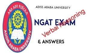 GAT questions and answers Adiss ababa university NGAT questions [upl. by Lowndes]