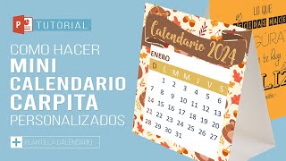 Como hacer MINI CALENDARIO CARPITA PERSONALIZADO 2024 [upl. by Jacey145]