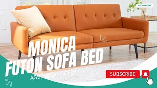 Quick Futon Assembly Tricks Unveiled Naomi Home  Monica Futon Sofa bed Assembly Video [upl. by Lapotin847]