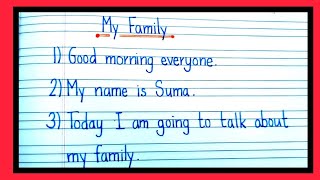 10 lines on my familymy family 10 linesmy family paragraph [upl. by Marinelli]