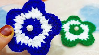 Easy Crochet 5 Petal Flower Tutorial  Crochet Spring Flower Pettern Step by Step for Beginners [upl. by Atnom443]