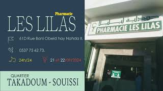 pharmacies De Garde rabat TAKADDOUM  SOUISSI Ouvertes aujourdhui 🦾 Du 16 Au 22 Septembre 2024 [upl. by Ainosal]