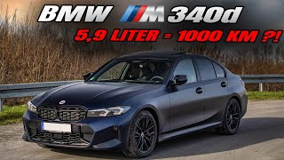 WAHNSINN BMW M340d 2022  1000 km Reichweite mit 340 PS  0100 u 100200 [upl. by Gunter]