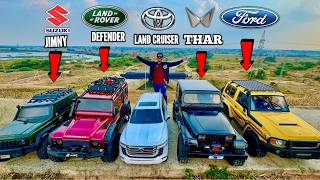 RC Mafia Black Thar Vs RC New Land cruiser Car Offroading  Chatpat toy TV [upl. by Aidahs648]