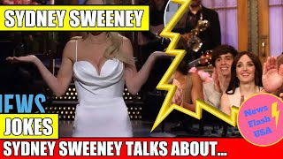 SYDNEY SWEENEY ADDRESSES GLEN POWELL RUMORS DURING SNL MONOLOGUE [upl. by Dixil]