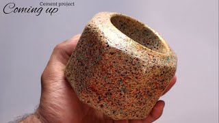 How to make cement pot  cement project  home decor ideas  DIY planter diy cementcraftideas [upl. by Brendan685]