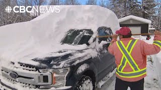 Ontarios cottage country still digging out after massive snowfall [upl. by Atinit]