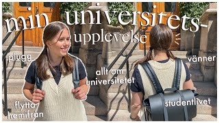 MIN UPPLEVELSE AV UNIVERSITETET  universitetsvlogg studentlivet flytta hemifrån skaffa vänner [upl. by Terbecki]