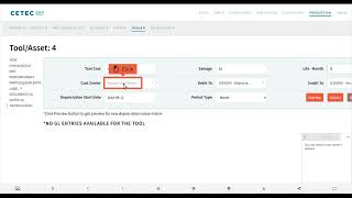 How To Set Up Depreciation For Assets Tools in Cetec ERP [upl. by Zeiler]