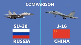 Comparison of Russian Sukhoi Su 30 and Chinas J 16 Fighter jet [upl. by Juditha]