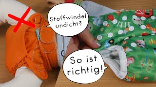 Stoffwindeln richtig anlegen amp Auslaufen vermeiden [upl. by Ennaeirrac]