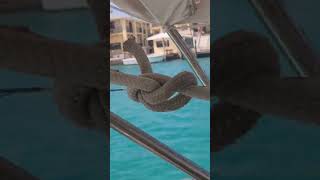 Adding backstay to dinghy davit for additional support [upl. by Raina]