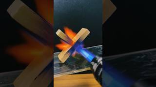 Powerfull lighter vs wood sprite woodworking experiment shortvideo [upl. by Etsirk]