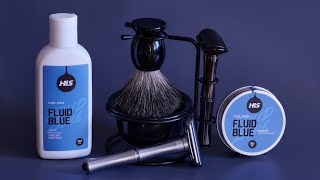 Набор для бритья мужской by TM чёрный и серебристый мыло и крем Fluid Blue бритьё nomelike [upl. by Schlessinger]