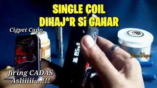 PASANG SINGLE COIL DI RDA DUAL COIL NI80 24 AWG  CIGPET CAPO [upl. by Ahsekam291]