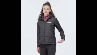 ADIDAS Terrex Multi Synthetic Insulated Hooded Jacket Black Women  IM7668 [upl. by Ratha]