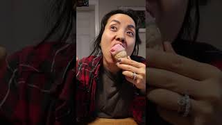 Giant Caplico strawberry chocolate cone shrots eatingasmr mukbang [upl. by Anerok]