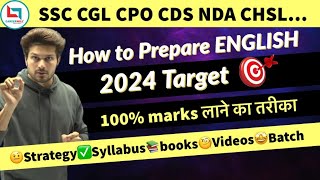 ENGLISH STRATEGY 2024  तैयारी Selection की  Jaideep Sir [upl. by Arahsak]