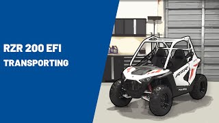 2021 RZR 200 EFI  Transporting  Polaris RZR® [upl. by Zetnas]